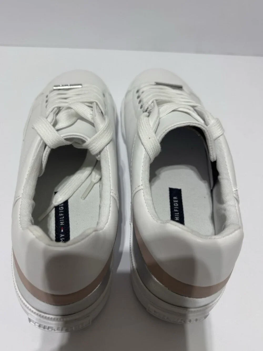 Tommy Hilfiger Women’s Laddi White Lace-Up Sneakers, Size 8 M